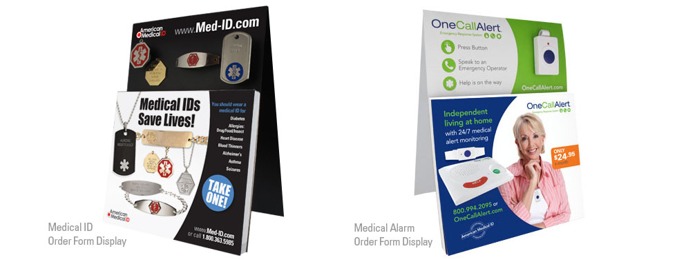 Medical ID Order Form Displays