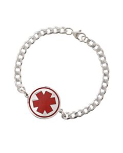 Sterling Silver Station Red Bracelet