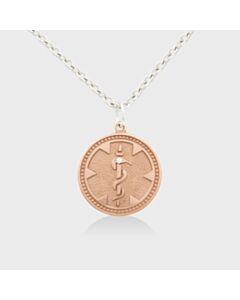 14K Rose Gold Medallion with Diamond