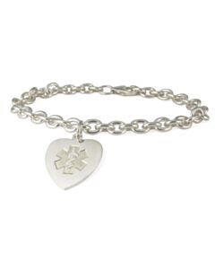 silver heart charm bracelet