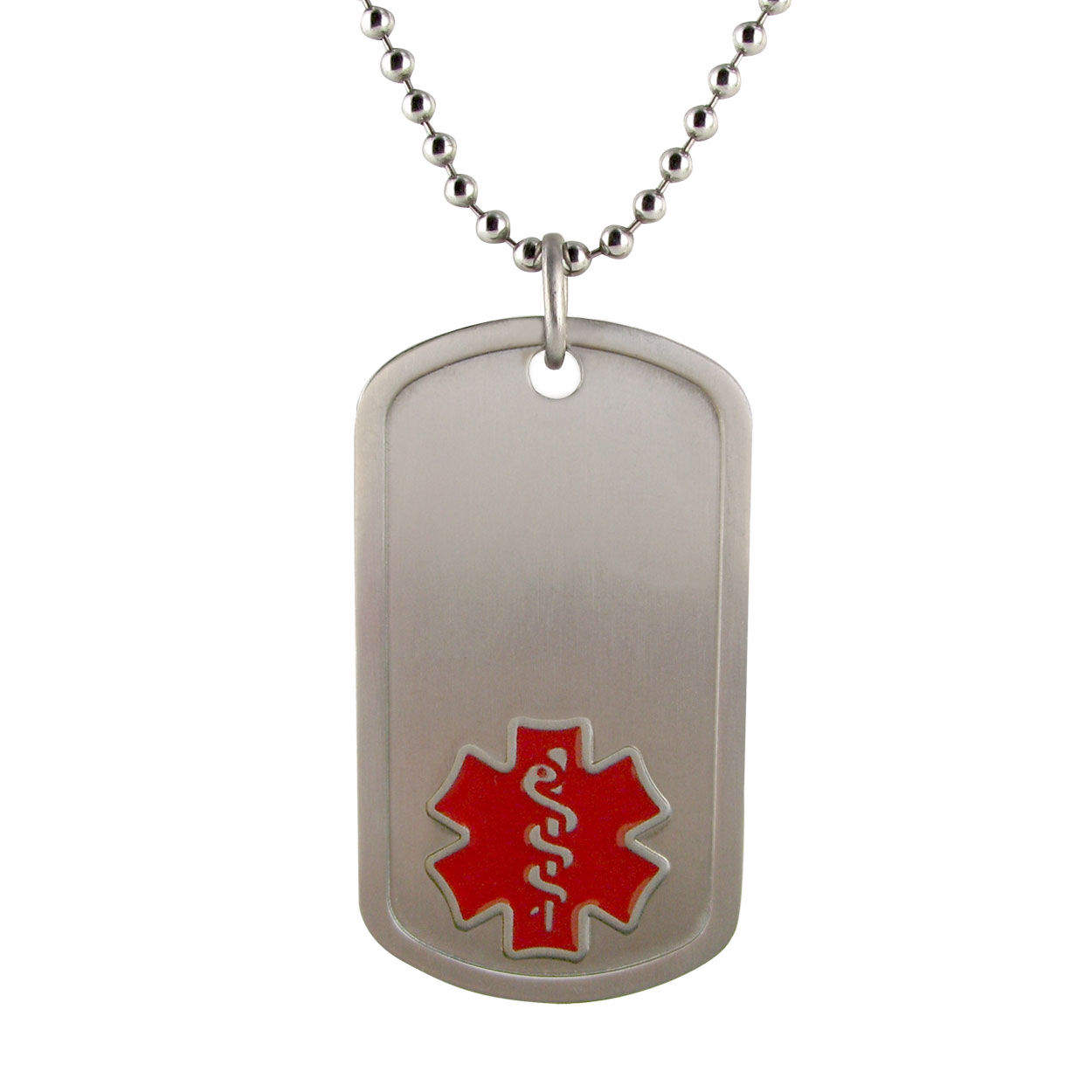 Purchase Titanium Dog Tag Red American Medical ID