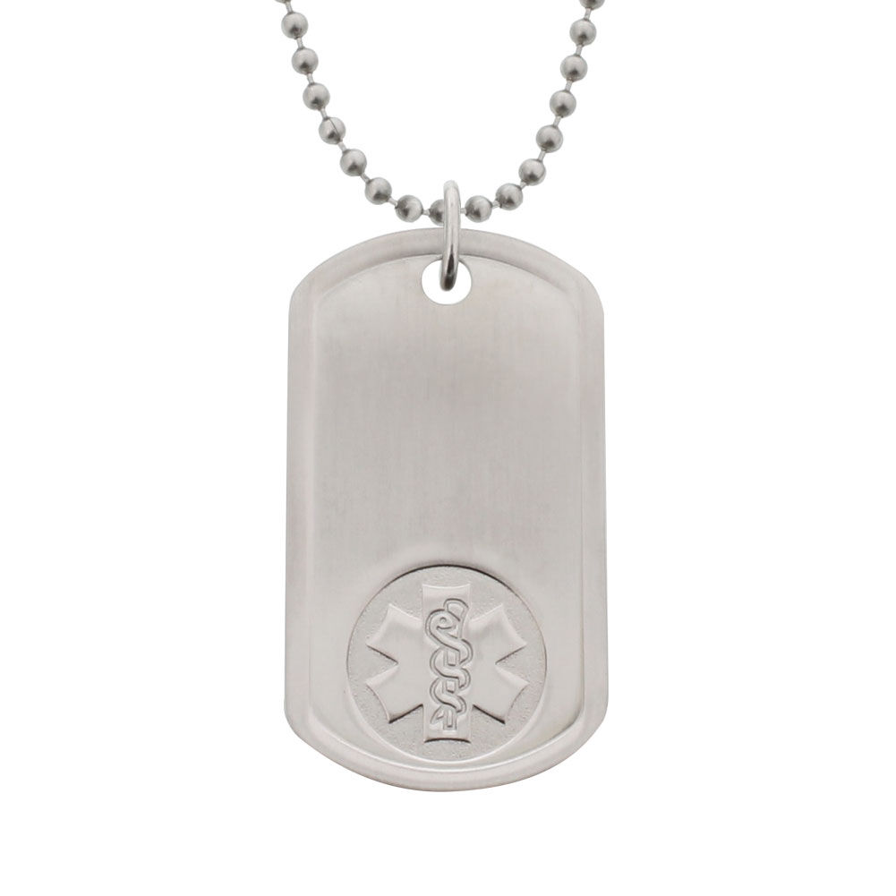 Purchase Stainless Steel Dog Tag Embossed American Medical ID