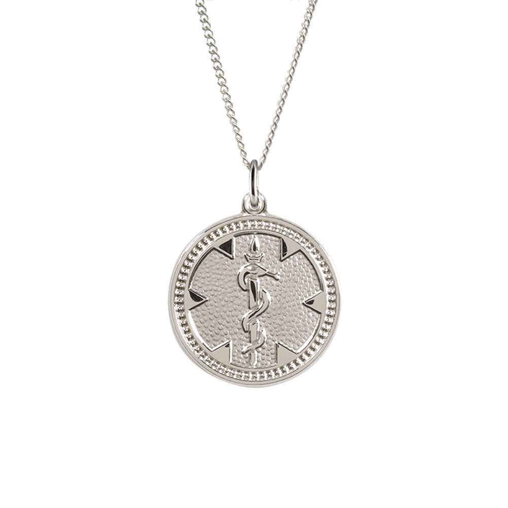 Purchase Sterling Silver Medallion Necklace American Medical Id