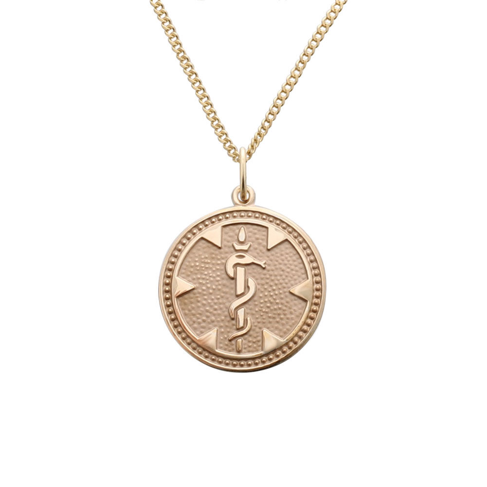 Gold filled store medallion necklace