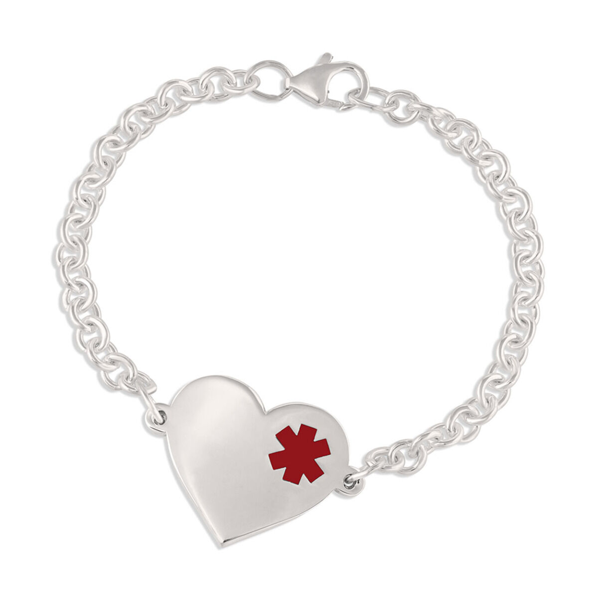 ◎D moment ◎ Zoe heart silver bracelet (925 silver) Sterling Silver Zoe Heart Station Red Bracelet