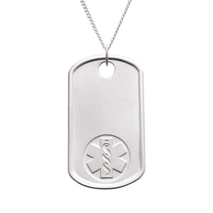 Silver military new arrivals dog tags