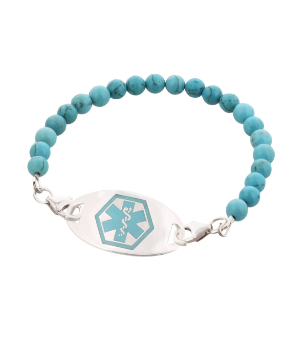 Silver Mingle Bead Bracelet | American Medical ID