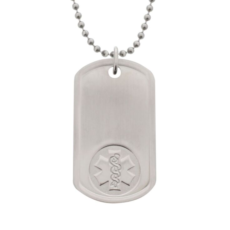 silver medical alert dog tags