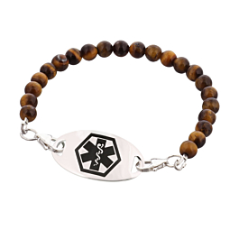 Silver Mingle Bead Bracelet | American Medical ID