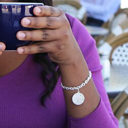 Sterling Silver Medallion Charm Bracelet