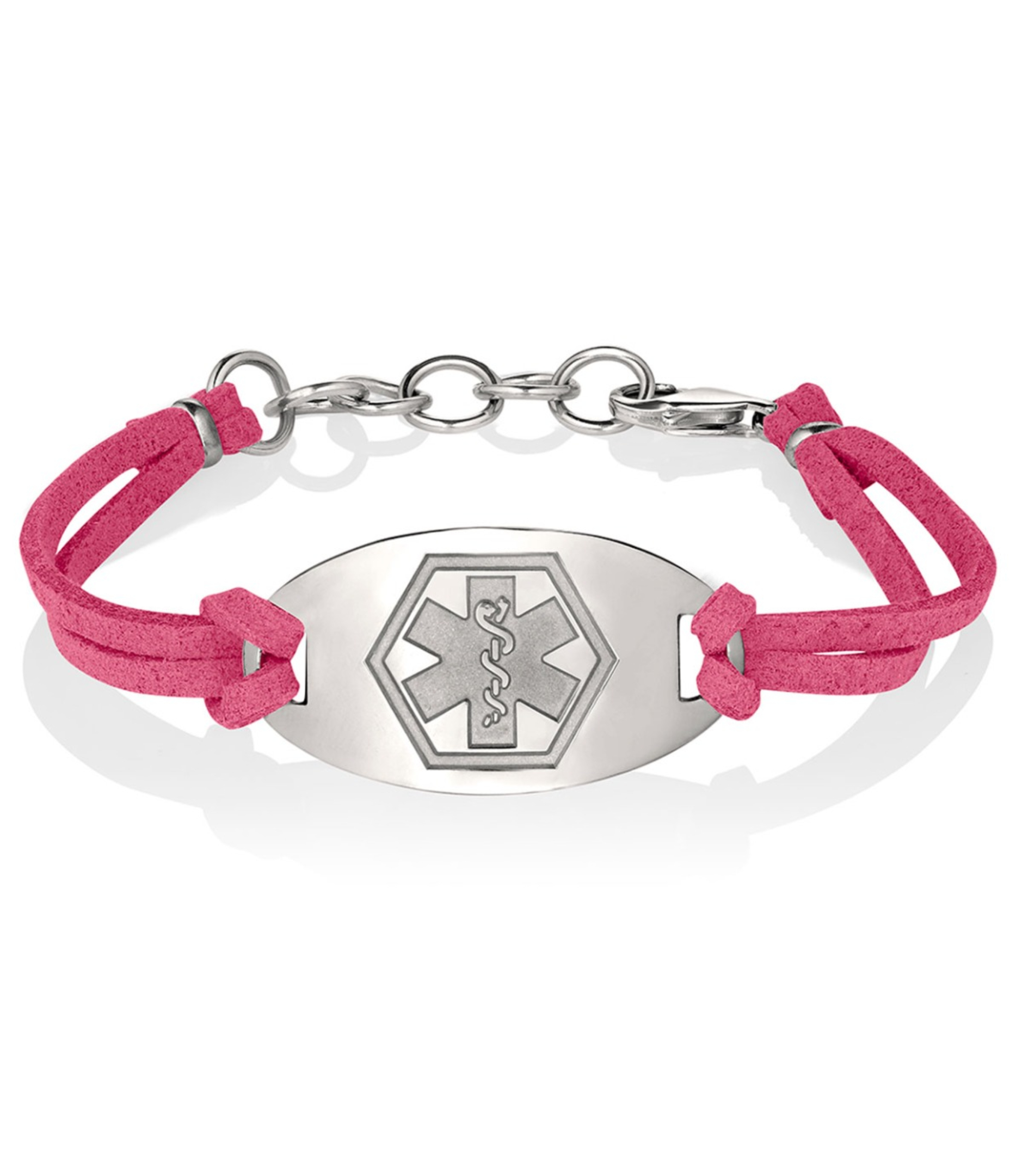 zmillennial ブレスレット Order Silver Mingle on Pink Suede | American Medical ID
