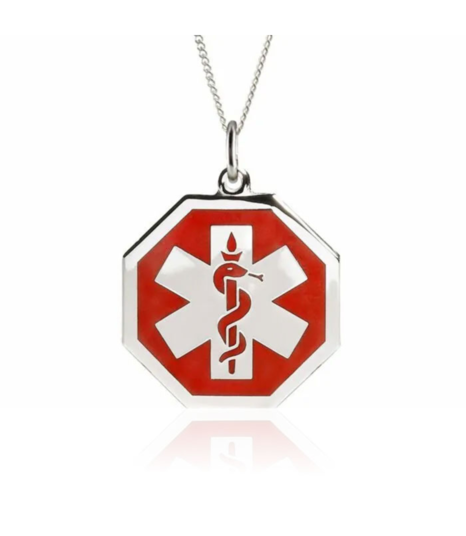 Purchase Sterling Silver Premier Red Necklace | American Medical ID
