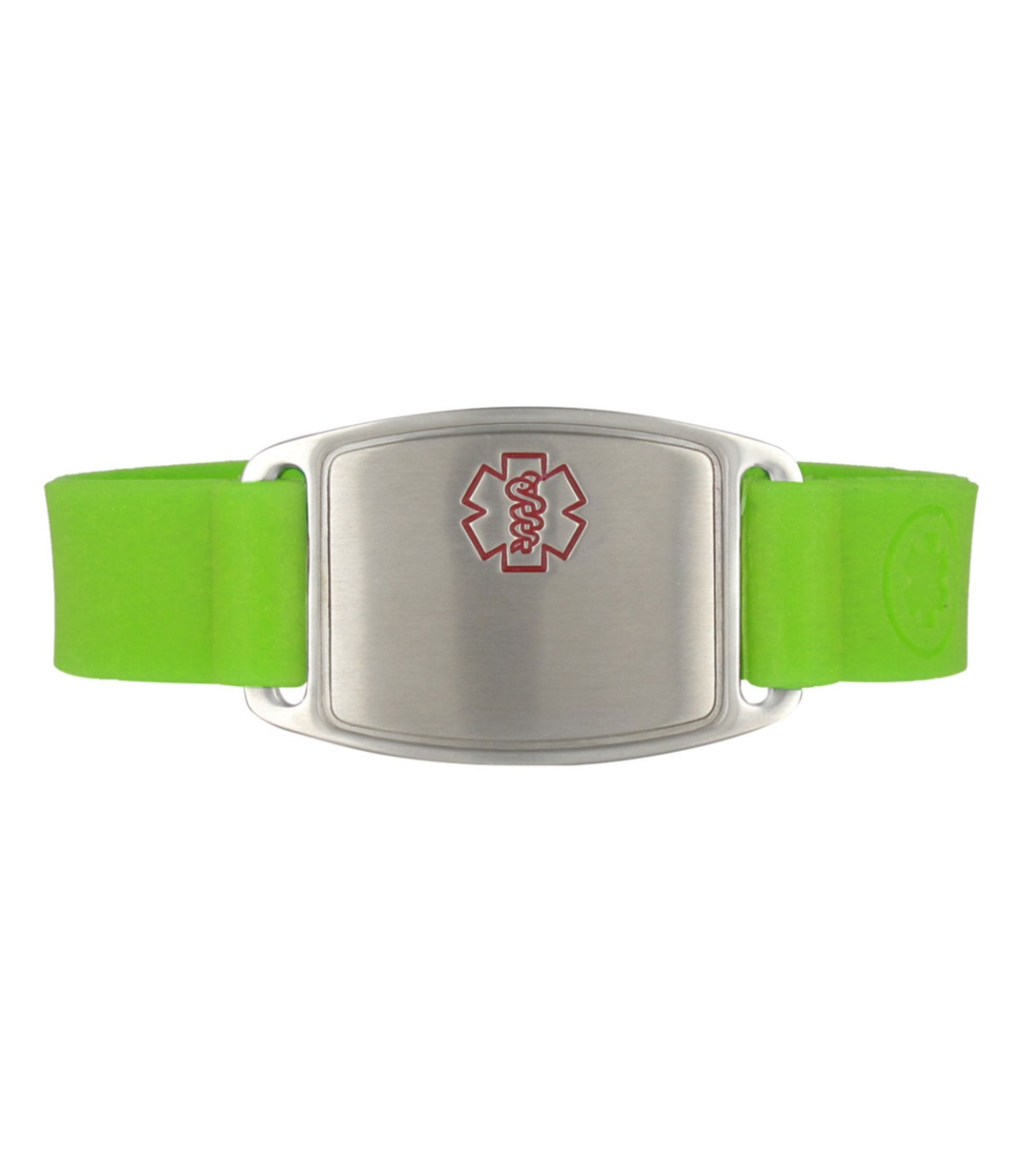 Purchase Stainless Steel Small Flex Bracelet on Green Silicone