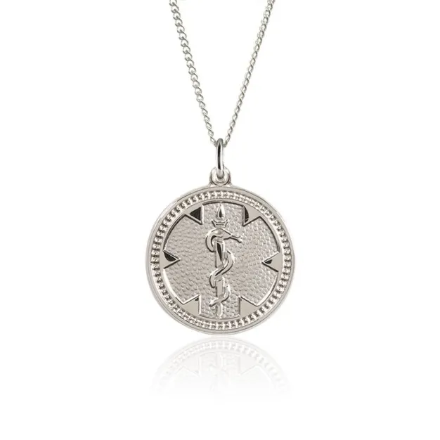 Buy Sterling Silver Medallion Necklace | American Medical ID