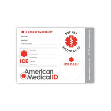 Free Medical ID Sticker Sheet