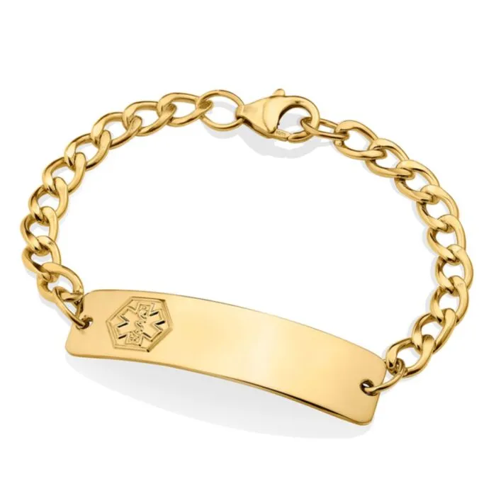 Medical alert jewelry gold sales