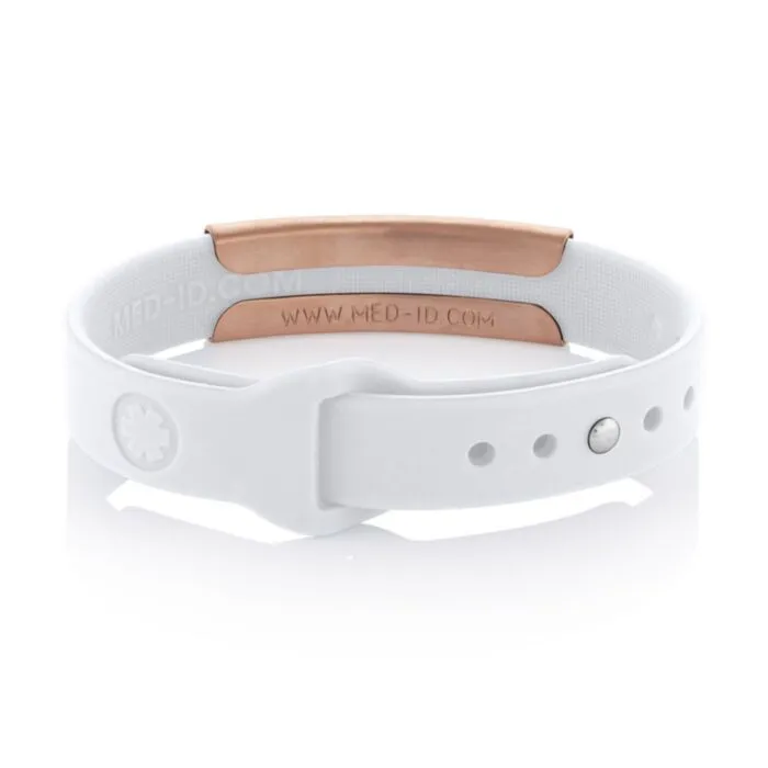 Rose Gold Silicone Sleek Pro American Medical ID