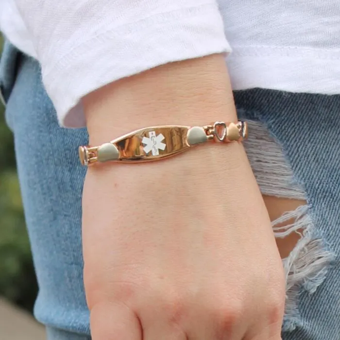 Medical alert bracelets for ladies hot sale