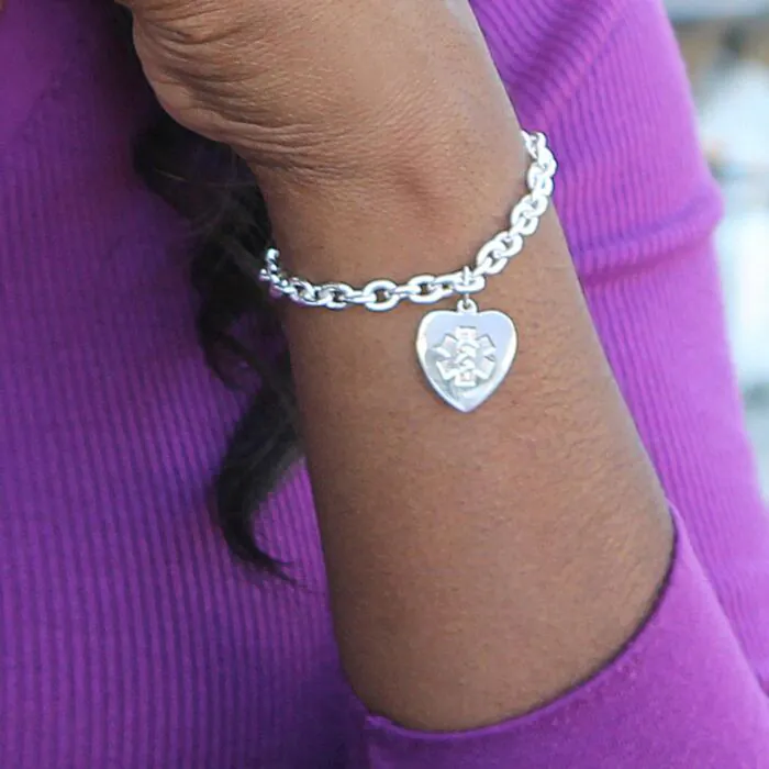 Bracelet with cheap heart charm