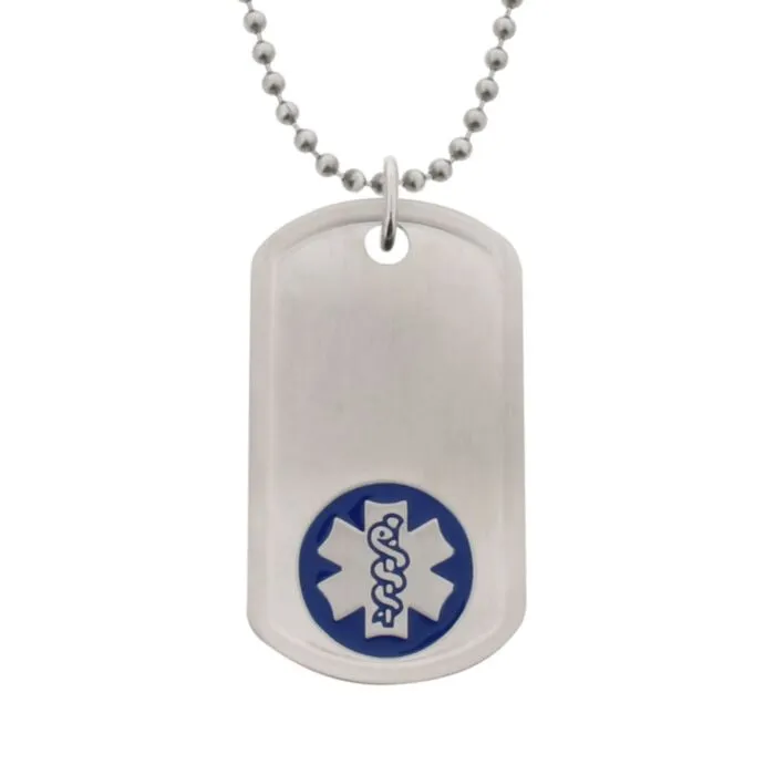 Medical alert dog tag necklace outlet