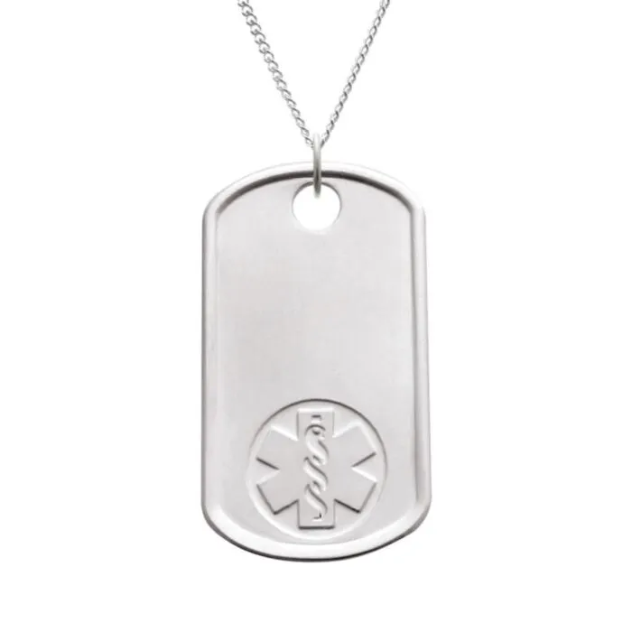 Silver dog tags engraved hot sale