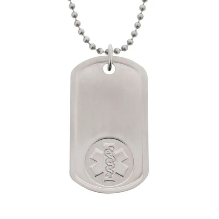 Stainless steel sales dog tag pendant