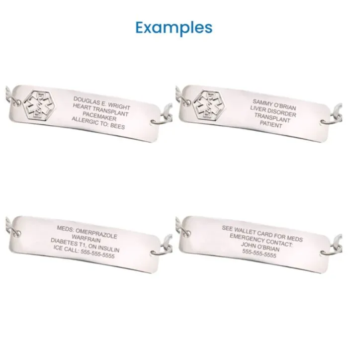 Emergency info hotsell bracelet
