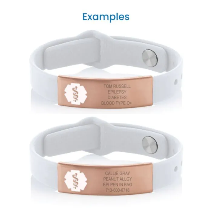 Medical alert bands silicone on sale