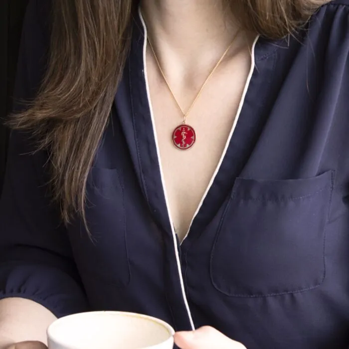 Red charm necklace discount