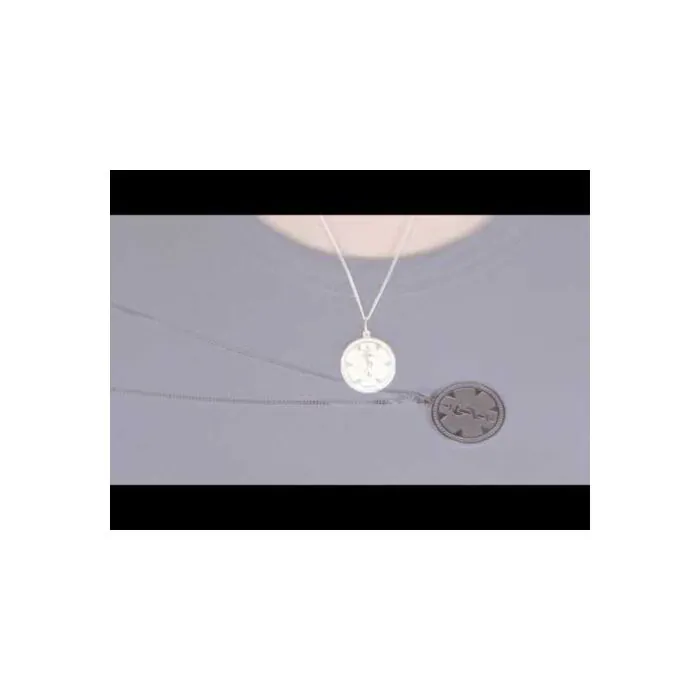 Buy Sterling Silver Medallion Necklace American Medical ID