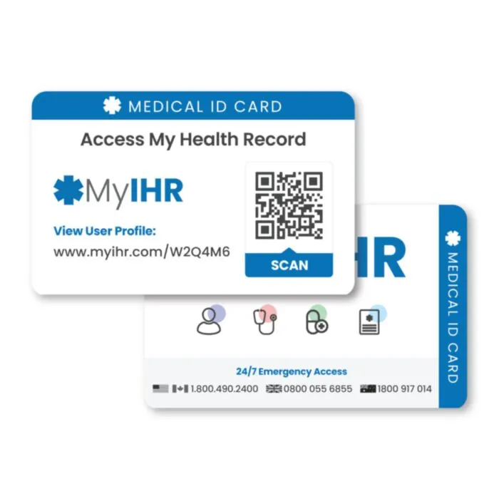 Qr code store medical id