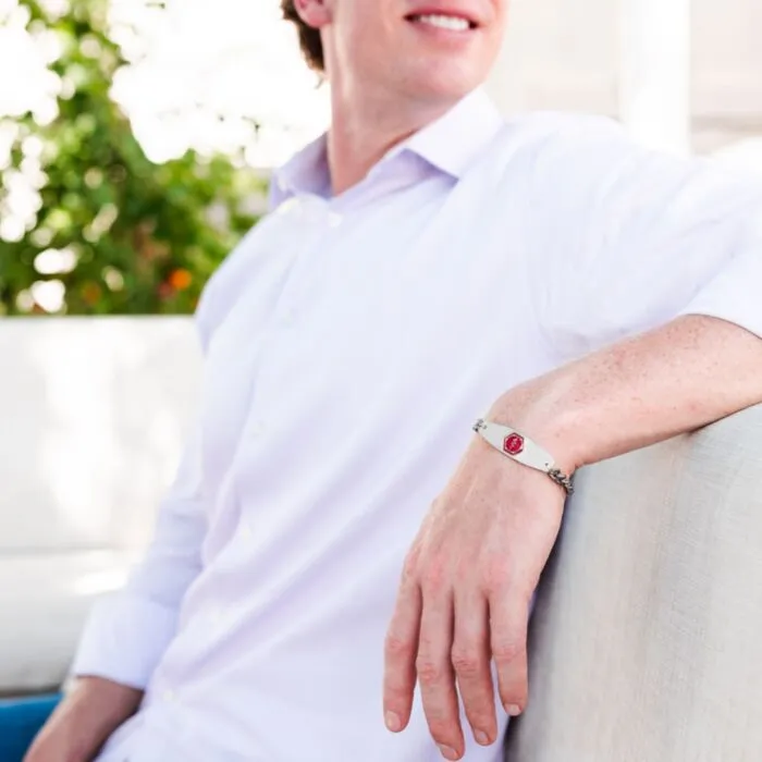 Wearing a red bracelet store