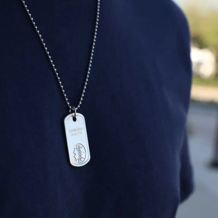 Stainless steel dog tag pendant shop