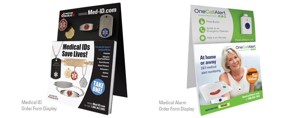 Medical ID Order Form Displays